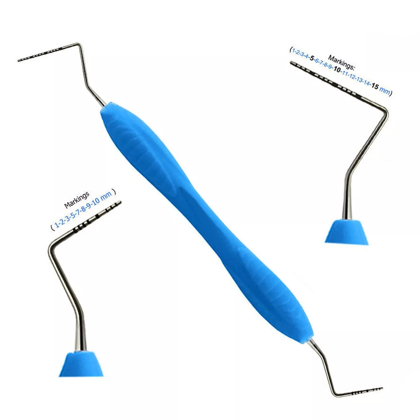 Image de Sonde parodontale dentaire UNC15/William - Manche en silicone bleu