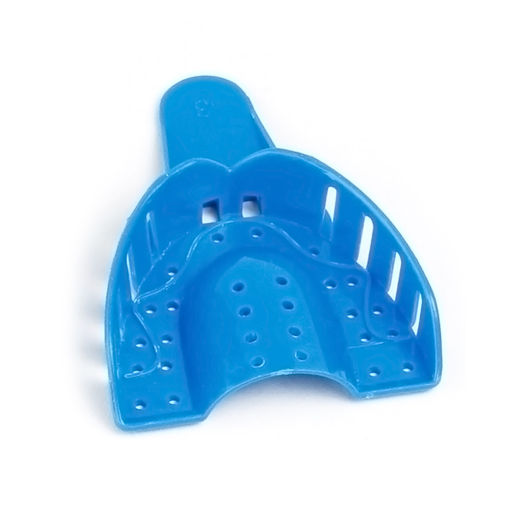 Imagen de Cubeta de impresión dental inferior mediana de plástico azul