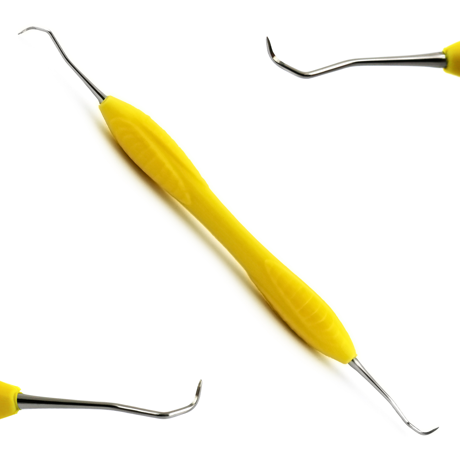 Image de Détartreur micro-faucille - Manche en silicone jaune