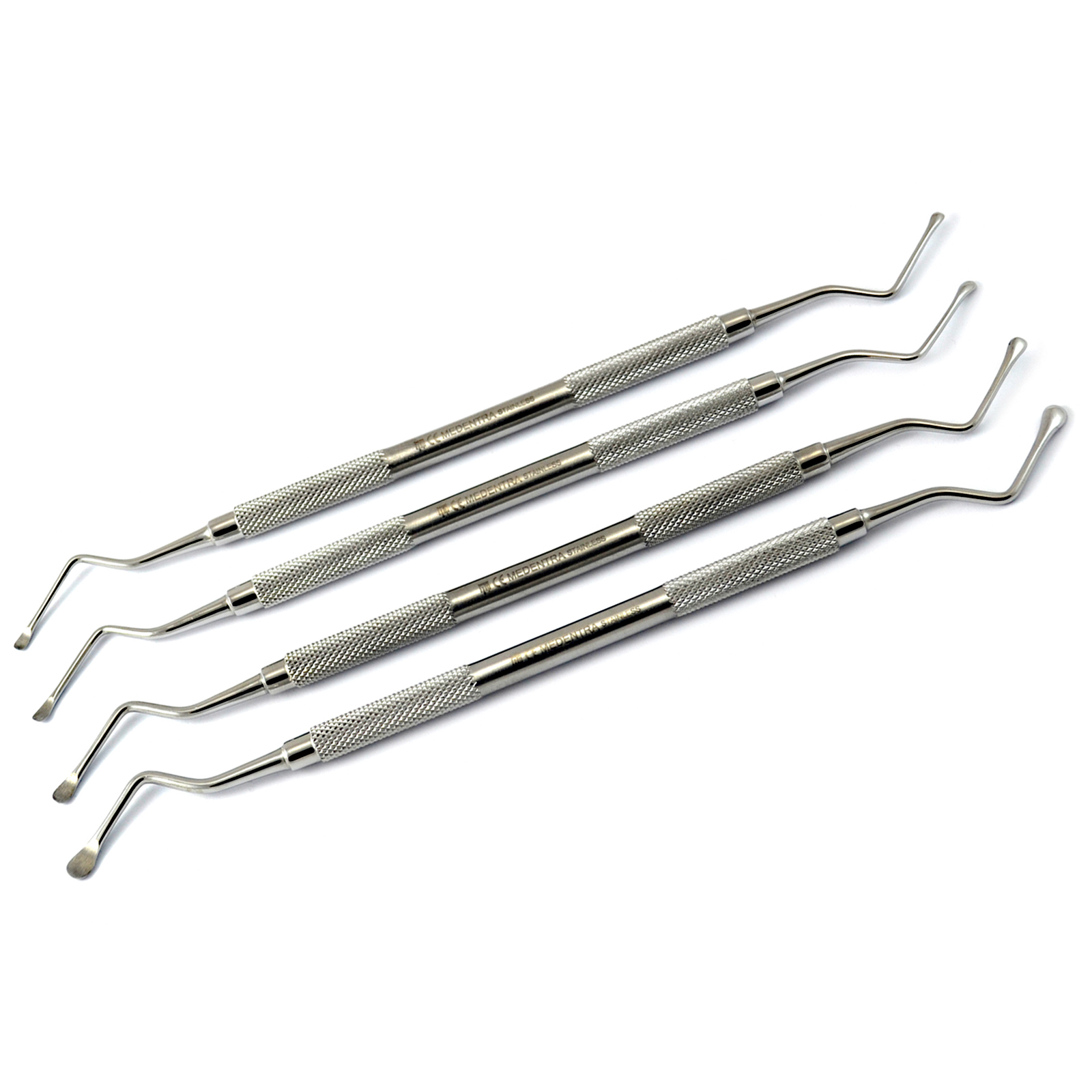 Image de Ensemble de 4 curettes osseuses dentaires Lucas